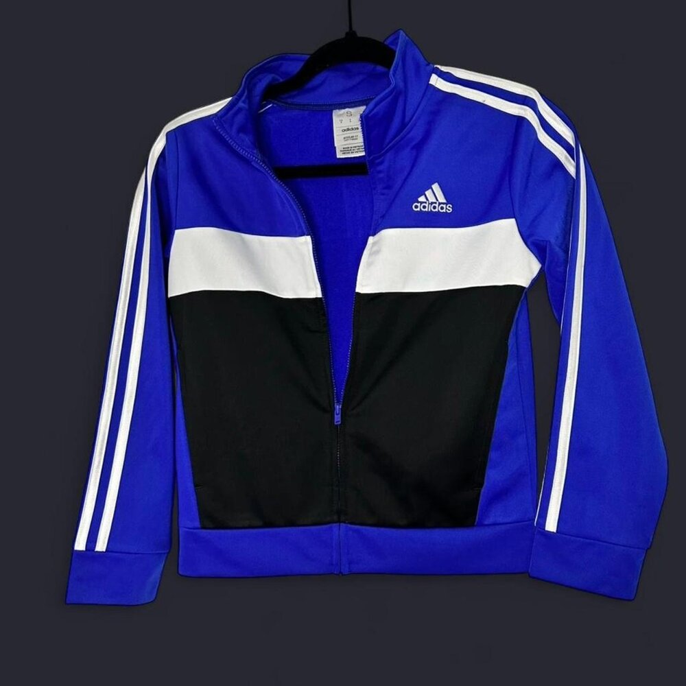 Boys Blue Adidas Track Jacket